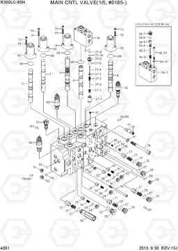 4051 MAIN CONTROL VALVE(1/5, #0165-) R300LC-9SH, Hyundai