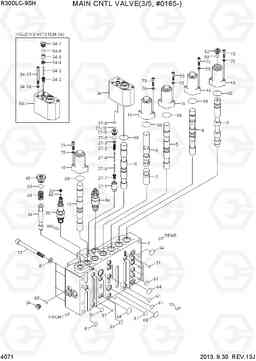 4071 MAIN CONTROL VALVE(3/5, #0165-) R300LC-9SH, Hyundai