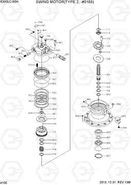 4105 SWING MOTOR(TYPE 2, -#0188) R300LC-9SH, Hyundai