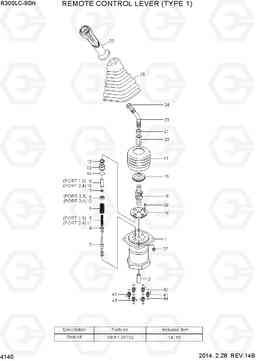 4140 REMOTE CONTROL LEVER (TYPE 1) R300LC-9SH, Hyundai