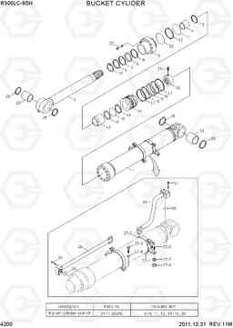 4200 BUCKET CYLINDER R300LC-9SH, Hyundai