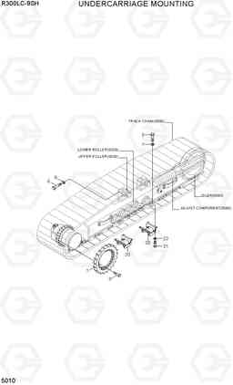 5010 UNDERCARRIAGE MOUNTING R300LC-9SH, Hyundai