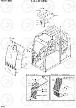 6020 CAB ASSY(1/4) R300LC-9SH, Hyundai