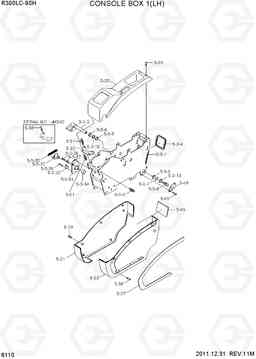 6110 CONSOLE BOX 1(LH) R300LC-9SH, Hyundai