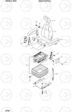 6150 SEAT(STD) R300LC-9SH, Hyundai