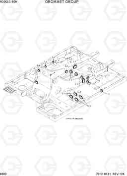 6300 GROMMET GROUP R300LC-9SH, Hyundai
