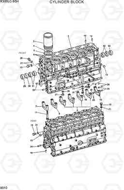 9010 CYLINDER BLOCK R300LC-9SH, Hyundai