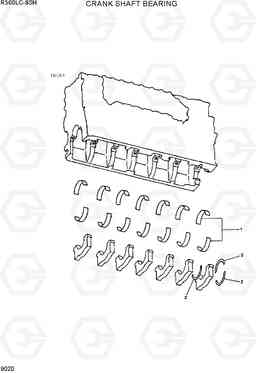 9020 CRANK SHAFT BEARING R300LC-9SH, Hyundai