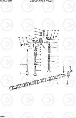 9060 VALVE GEAR TRAIN R300LC-9SH, Hyundai