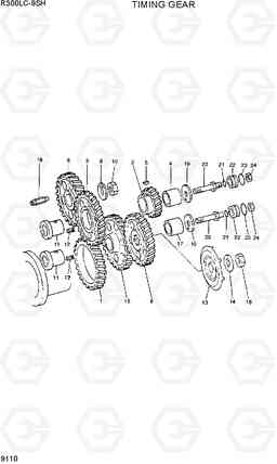 9110 TIMING GEAR R300LC-9SH, Hyundai