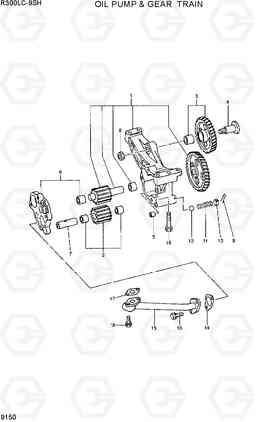 9150 OIL PUMP & GEAR TRAIN R300LC-9SH, Hyundai