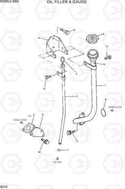 9210 OIL FILLER & GAUGE R300LC-9SH, Hyundai