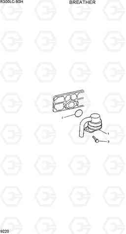 9220 BREATHER R300LC-9SH, Hyundai