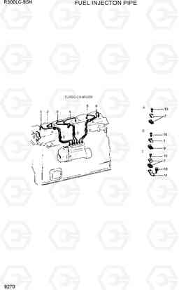 9270 FUEL INJECTION PIPE R300LC-9SH, Hyundai