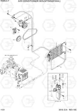 1121 AIR CONDITIONER MOUNTING(#1044-) R305LC-7, Hyundai