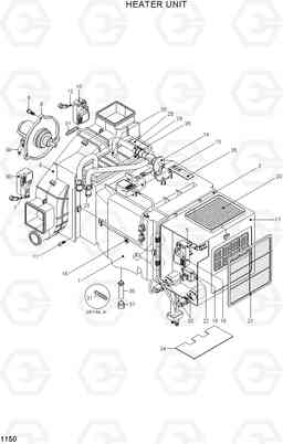 1150 HEATER UNIT(-#1043) R305LC-7, Hyundai