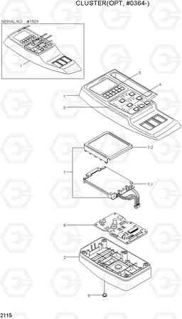 2115 CLUSTER(OPT, #0364-) R305LC-7, Hyundai