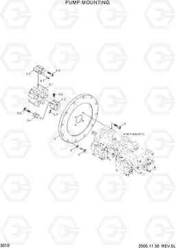 3010 PUMP MOUNTING R305LC-7, Hyundai