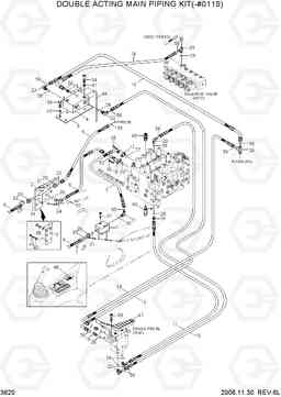 3620 DOUBLE ACTING MAIN PIPING KIT(-#0119) R305LC-7, Hyundai