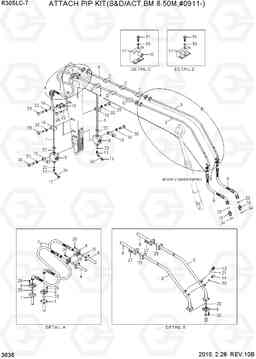 3636 ATTACH PIP KIT(S&D/ACT,BM 8.50M,#0911-) R305LC-7, Hyundai