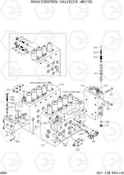 4050 MAIN CONTROL VALVE(1/5, -#0119) R305LC-7, Hyundai