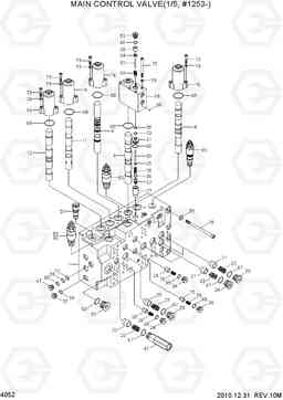 4052 MAIN CONTROL VALVE(1/5, #1253-) R305LC-7, Hyundai