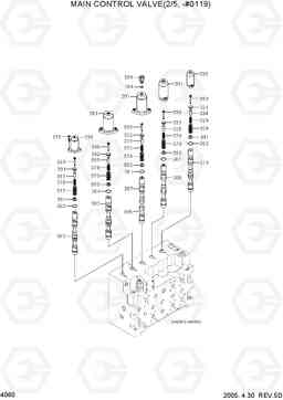 4060 MAIN CONTROL VALVE(2/5, -#0119) R305LC-7, Hyundai