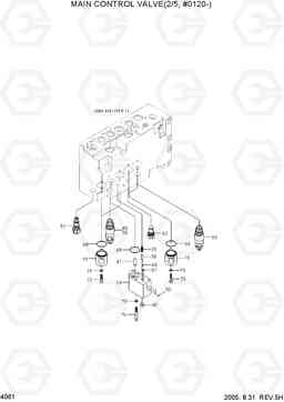 4061 MAIN CONTROL VALVE(2/5, #0120-) R305LC-7, Hyundai