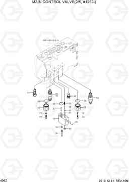 4062 MAIN CONTROL VALVE(2/5, #1253-) R305LC-7, Hyundai