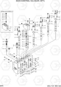 4075 MAIN CONTROL VALVE(3/5, OPT) R305LC-7, Hyundai