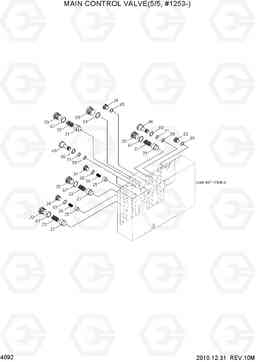 4092 MAIN CONTROL VALVE(5/5, #1253-) R305LC-7, Hyundai