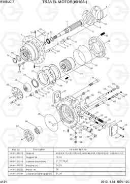 4121 TRAVEL MOTOR(#0108-) R305LC-7, Hyundai