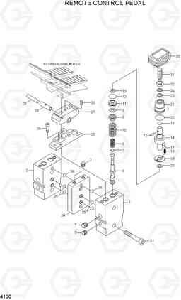 4150 REMOTE CONTROL PEDAL R305LC-7, Hyundai