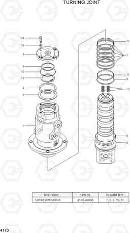 4170 TURNING JOINT R305LC-7, Hyundai