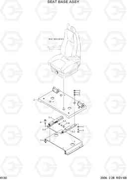 6130 SEAT BASE ASSY R305LC-7, Hyundai