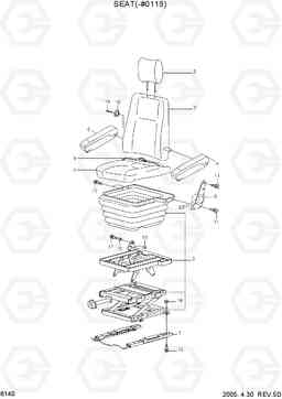 6140 SEAT(-#0119) R305LC-7, Hyundai