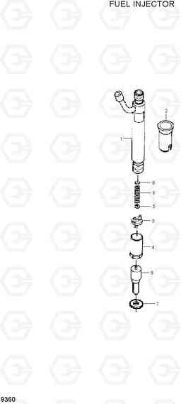 9360 FUEL INJECTOR R305LC-7, Hyundai