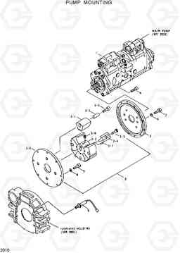 2010 PUMP MOUNTING R320LC, Hyundai