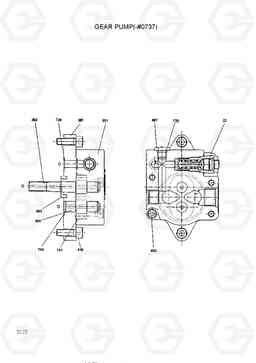 2022 GEAR PUMP(-#0737) R320LC, Hyundai