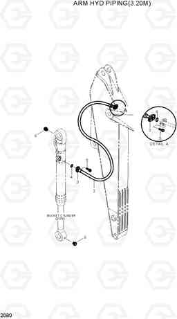 2080 ARM HYD PIPING(3.20M) R320LC, Hyundai