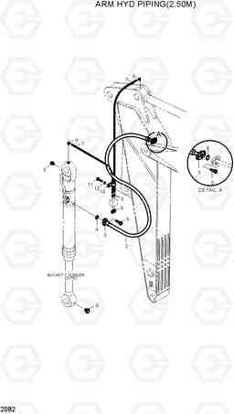 2082 ARM HYD PIPING(2.50M) R320LC, Hyundai