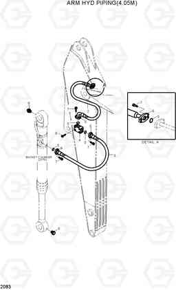 2083 ARM HYD PIPING(4.05M) R320LC, Hyundai