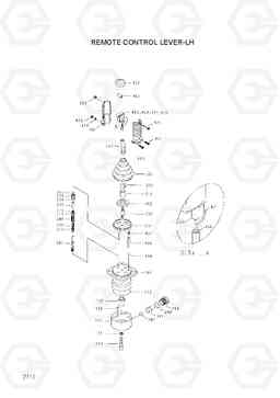 2110 REMOTE CONTROL LEVER-LH R320LC, Hyundai