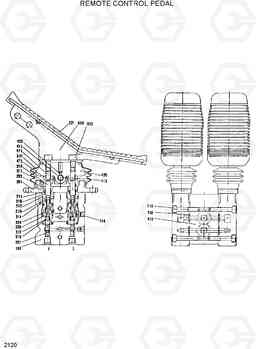 2120 REMOTE CONTROL PEDAL R320LC, Hyundai