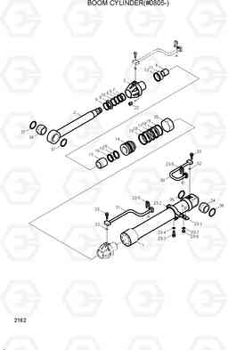 2162 BOOM CYLINDER(#0805-) R320LC, Hyundai