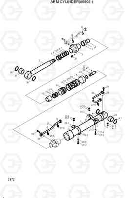 2172 ARM CYLINDER(#0805-) R320LC, Hyundai