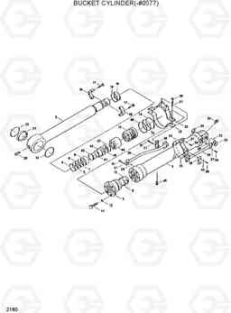 2180 BUCKET CYLINDER(-#0577) R320LC, Hyundai