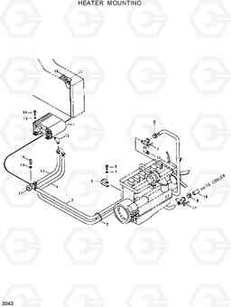 3040 HEATER MOUNTING R320LC, Hyundai