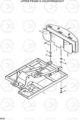 4010 UPPER FRAME & COUNTERWEIGHT R320LC, Hyundai