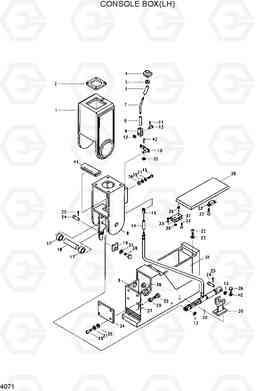 4071 CONSOLE BOX-LH R320LC, Hyundai